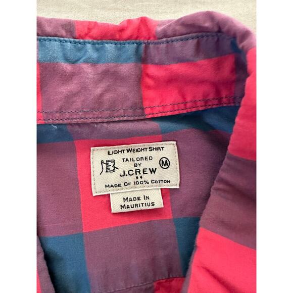 J. Crew Light Weight Tailored Plaid Shirt sz Medium - Picture 3 of 3